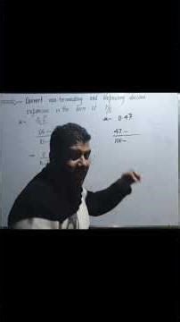 TRICK FOR CONVERTING NON TERMINATING AND REPEATING DECIMAL EXPANSION IN THE FORM OF P/Q