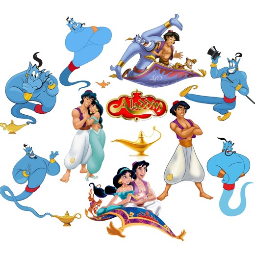 Paquete PNG de Aladdin, conjunto de imágenes prediseñadas de Aladdin, imágenes prediseñadas de Aladdin y el Genio, imágenes prediseñadas de la Princesa Jasmine, descarga instantánea - Etsy España