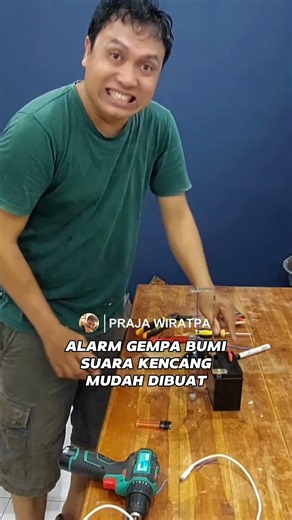 Alarm gempa bumi suara kencang mudah dibuat #alarm #gempabumi #idekreatif
