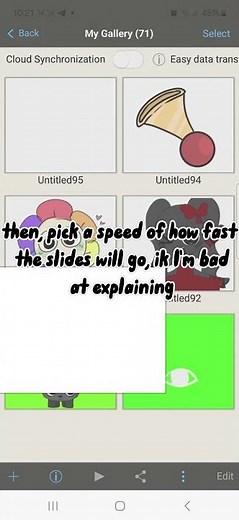 showing how to make slides on Ibis Paint!