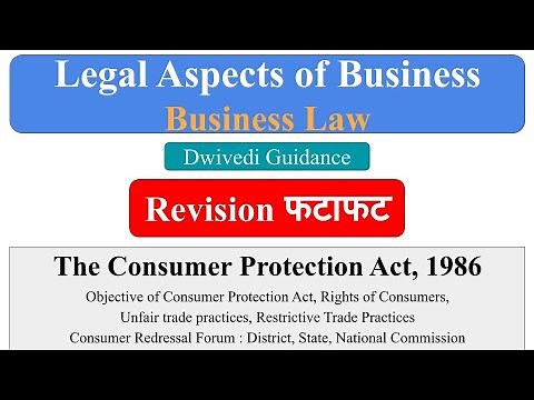 The Consumer Protection Act 1986 | Business Law | Right of Consumers | Consumer Redressal Forum