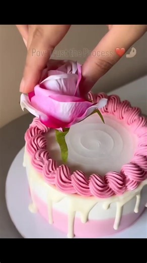 The Perfect Pink Birthday Cake 🌸 #cakedecorating​#CakeDecorating #BakingTherapy #hercozycorner