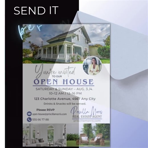 Real Estate Open House Invitation Template (canva, Digital Download) – Digital & Print - Etsy