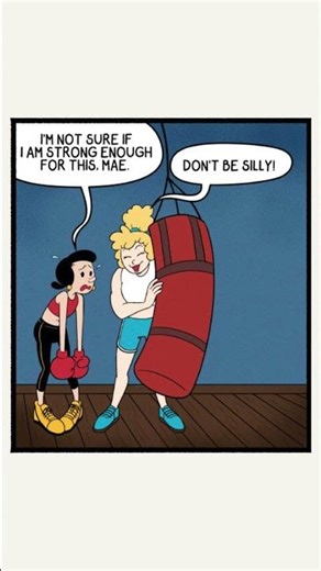 Olive's boxing motivation- Olive and Popeye