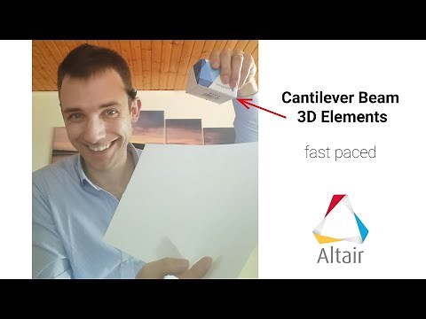 Hypermesh 3D Element Solid Map Meshing Cantilever Beam