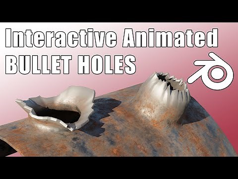 [Blender 3.1] Animated Interactive Bullet Holes Geometry Nodes Tutorial