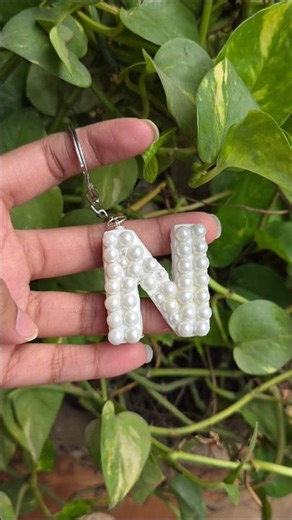 DIY Pearl Alphabet Keychain 💎 | Super Clay Letter Keychain Tutorial | Easy Handmade Gift Idea
