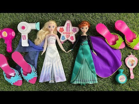Disney Doll Collection | Frozen Elsa and Anna, Belle, Ariel | Unboxing Disney Mattel playset