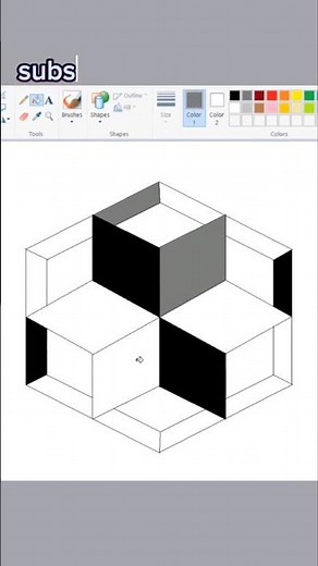 ms paint 3d drawing #shorts #drawing #art