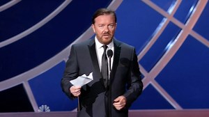 Ricky Gervais Gives an Emmy Win Acceptance Speech