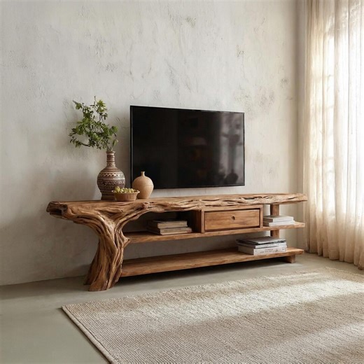 Rustic Wood TV Cabinet Sideboard TV Stand Handmade Furniture for Living Room Decor - Etsy