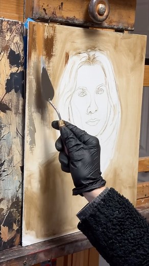 On My Easel…Working Tomorrow I will be doing the demo of this painting from this point. If you’re in the Jersey shore area and you’re an artist and want to learn my tips, tricks and painting techniques, come to @mu_arts Pollak theater room 139 3-6pm! You can also sign up from the link on my Facebook page. DM me if you can’t find it and you’re interested in coming. #portraitpainter #paletteknifepainting #portraitpaintings #contemporaryrealismpaintings #ınstagramreels #artistoninstagramfollowme #a