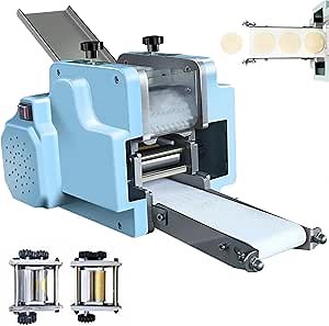 Automatic Commercial Dumpling Skin Machine, 110v Electric dumpling maker, Dumpling Skin Machine Electric Dumpling Maker Machine Wonton Wrapper Dough Maker with 8cm/3in Mold Dumpling Skin Presse