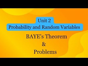 Baye's Theorem problem Unit 2 | APS | MA4151