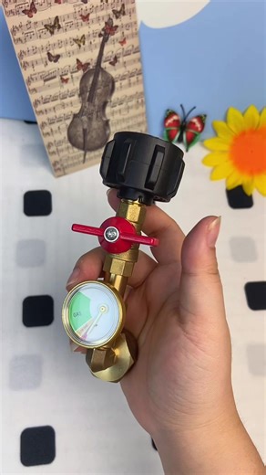 Propane Refill Adapter with Glow In The Dark Meter