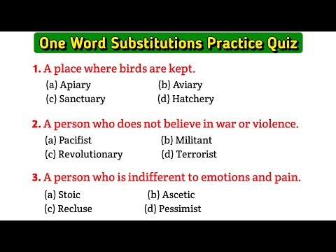 One Word Substitutions for all competitive exam | One word substitution for ssc exams