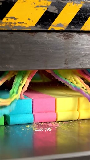 TOP Satisfying Hydraulic Press Moments – Colorful Foam Explosion! #asmr