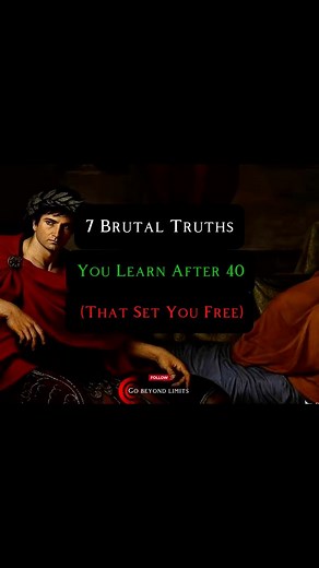 3.1K views · 93 reactions | 7 Brutally Honest Life Lessons You Learn After 40  After 40, life teaches you hard truths: choose peace over competition, value your worth, accept rejection as protection, and guard your power. Your past can’t be changed, but your peace and confidence can.  #LifeLessons #PersonalGrowth #WisdomAfter40 #MindsetMatters #SelfRespect #Stoicism #PeaceOfMind #LifeWisdom #SelfImprovement #EmotionalIntelligence | Go Beyond Limits | Facebook