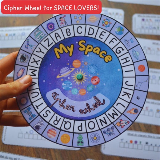 Space Lovers Cipher Wheel, Printable Decoder Game for Children, Secret Message Reveal Fun, 20 Riddles to Decipher, INSTANT DOWNLOAD PDF - Etsy