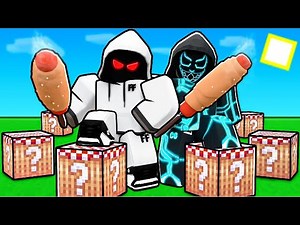 THE BEST FOOD LUCKY BLOCK DUO.. (Roblox Bedwars)