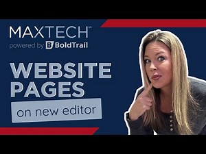 Building pages & adding to Nagivation in the new page editor - BoldTrail