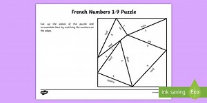 French Numbers 1 to 9 Puzzle