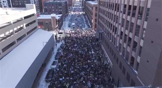 Drone Shot 🚁😳 Ice Out Protest Downtown Minneapolis follow Live On Lake Street for more #ice updates | Live On Lake Street