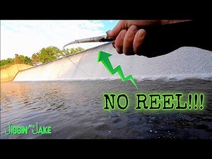 CANE POLE FISHING CHALLENGE - Multi-species Spillway Action!