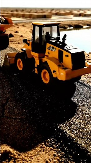 Mini Construction Masterpiece: Toy Truck Builds an Asphalt Road! 🚧