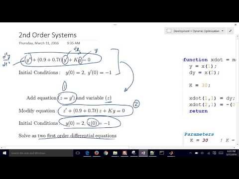 Solve 2nd Order Differentials in MATLAB or Python