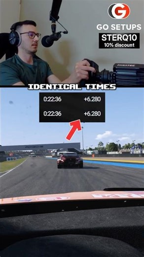 There was 0.000 difference on the finish line! #lemansultimate #simracing #fanatec
