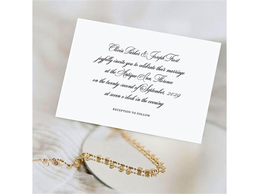 Formal Calligraphy Wedding Invitation Suite, Classic and Traditional, Elegant Canva Template, RSVP QR Code - Etsy