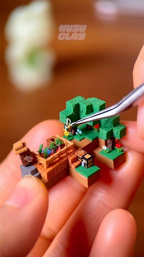 WUZU clay on Instagram: "I made MINECRAFT 3D letters (8) 🌼 F : Flower Forest & Farm ⠀ ⠀ ⠀ #minecraft #wuzuclay #clayart #miniature #craft"