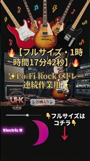[EN] 78min Electric Rock Guitar BGM for Work & Study (22 Tracks)