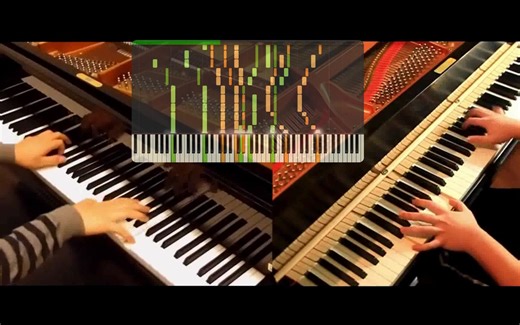 【双钢琴】【synthesia/a叔】把这颗泪献给你 - AKB0048 Next Stage ED 模拟钢琴 By Animenz