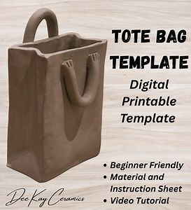 Ceramic Tote Bag Template: DIY Slab Pottery Tutorial (PDF Download A4 Size) - Etsy