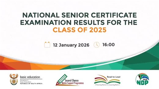#nsc | With only 7 days to go, Minister of Basic Education Siviwe Gwarube, will lead the official announcement of the National Senior Certificate (NSC) results for the Class of 2025 on 12 January 2026. Candidates will be able to collect their individual results from 13 January 2026. The Class of 2025 is commended for its perseverance, discipline and dedication throughout a demanding academic year. Months of focused preparation will culminate in an important milestone. As results day approaches, 