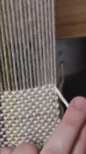 Hemstitching at the end of a woven project on a rigid heddle loom #weaving