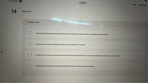 What are mores?A. Norms governing everyday social behavior, t... | Filo