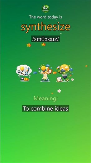 Synthesize: Meaning + Pronunciation | Learn English Vocabulary 📚