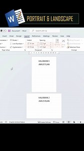 1.3M views · 12K reactions | 2 orientasi berbeda di dokumen ms word #microsoftword #belajarngetik #belajarexcel #belajarkomputer #tutorialkomputer | AM Tutorial | Facebook