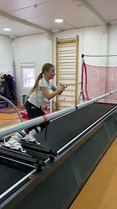 2.8M views · 11K reactions | Dasha is working hard with the ski simulator to be the best athlete she can be! #skiing #simulator | Skytechsport | Facebook