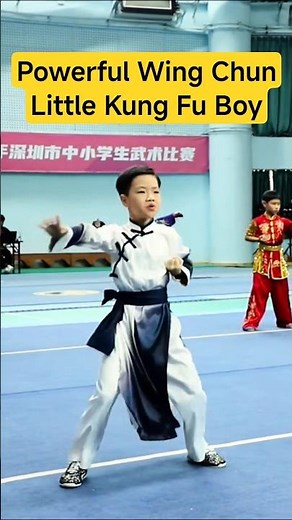 Little Kung Fu Boy Performs Powerful Traditional Wing Chun🔥 #WingChun #ChineseKungFu #KungFuKids