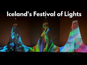 2022 Winter Lights Festival in Reykjavík, Iceland
