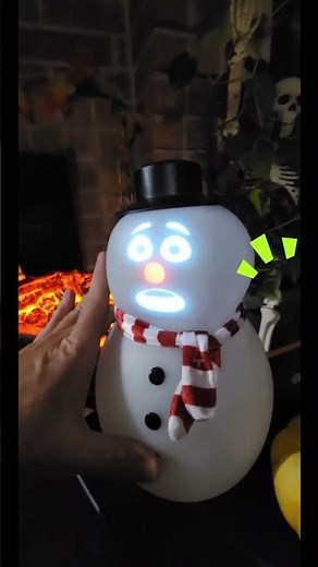 ANIMAT3D FrostByte Talking Animated Blink Snowman with Built in Projector & Speaker Plug'n Play