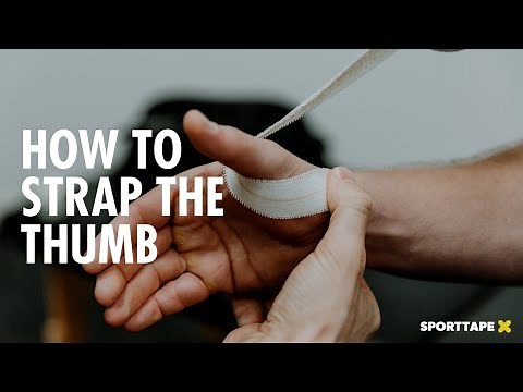 How To Strap a Thumb with Zinc Oxide Strapping Tape - Thumb Spica Taping