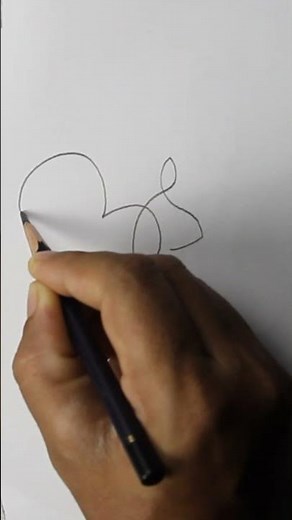How to Draw a Squirrel in One Line | Easy One Line Drawing Tutorial