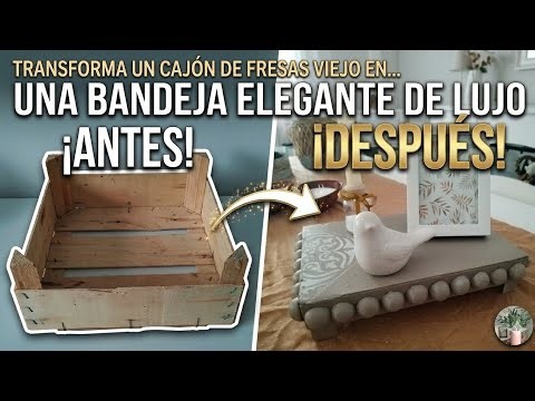 "¡NO TIRES TUS CAJAS DE FRESAS! 🍓 Haz esta Elegante Bandeja de Lujo"