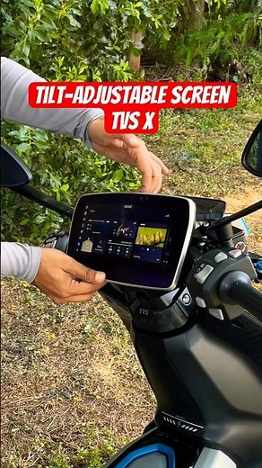 Tilt Adjustable Touchscreen Display on TVS X electric scooter 🔥🔥🔥 | BikeWale #shorts #tvsx