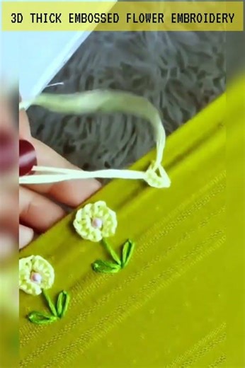 The Most Aesthetic Flower Embroidery Color Combinations! 3D Craft Ideas for Beginners! #handbroidery